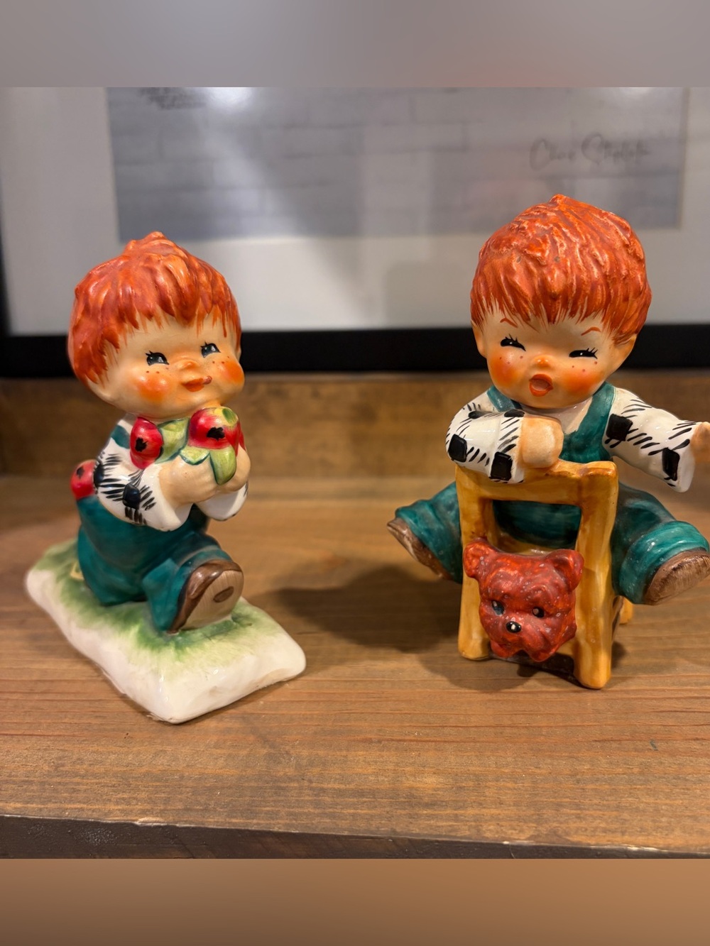 2 Vintage Goebel Redheads: “Forbidden Fruit” & “The Kibitzer”